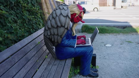 Parque-Fukusaki-Yokai,-Tsujikawayama-Tengu-En-El-Campo-De-Japón