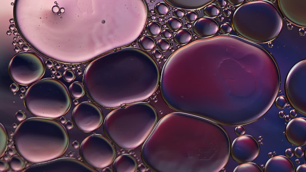 abstract colorido alimentos gotas de aceite burbujas y esferas que fluyen