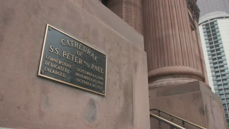 Old-School-Church-Plaque---Cathedral-Basilica-in-Philadelphia,-PA