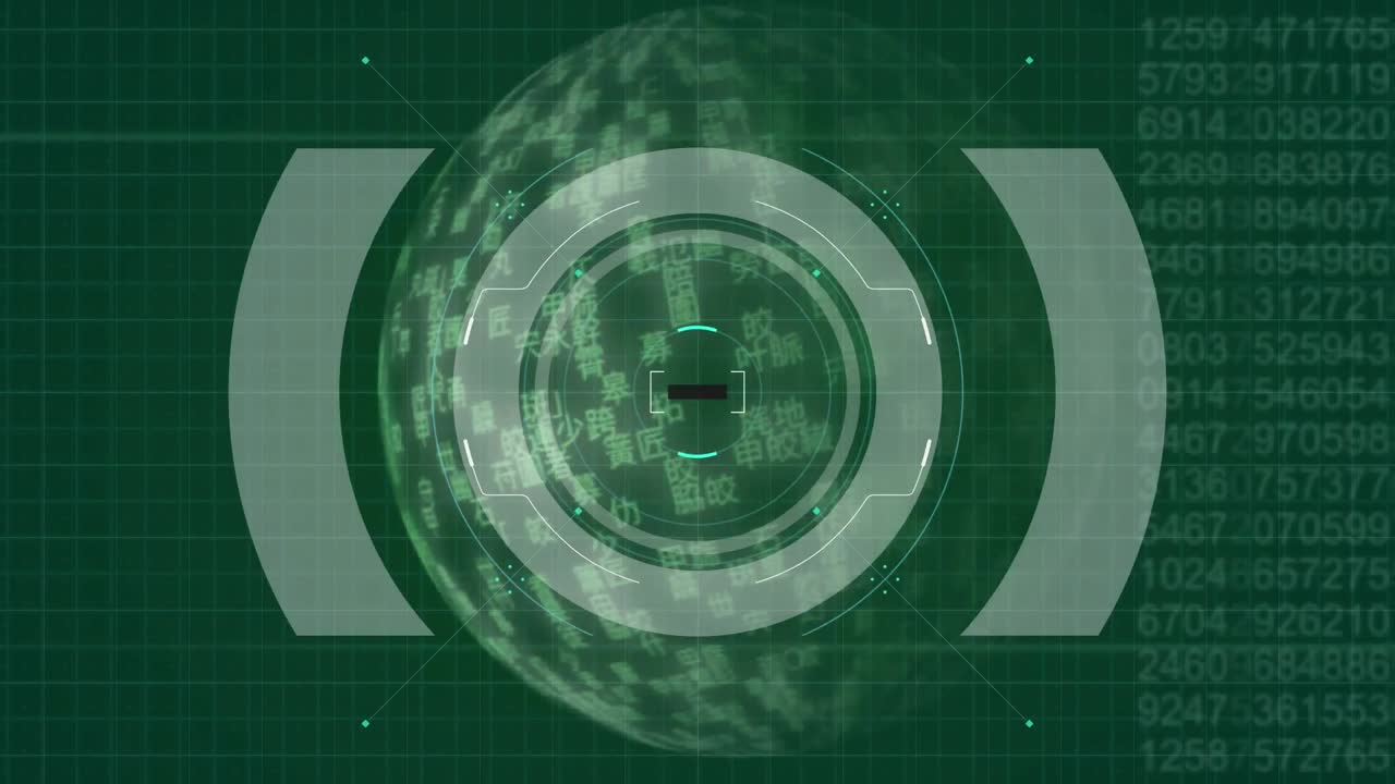 Animation of scope scanning and data processing over globe