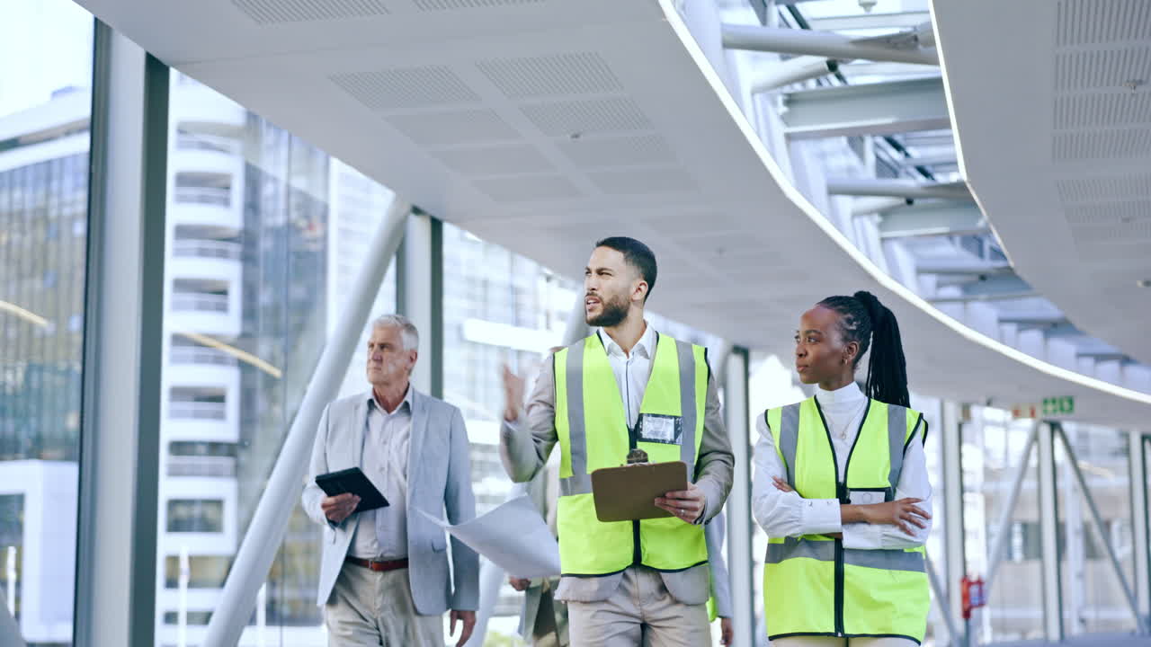 Architect, team and meeting in planning