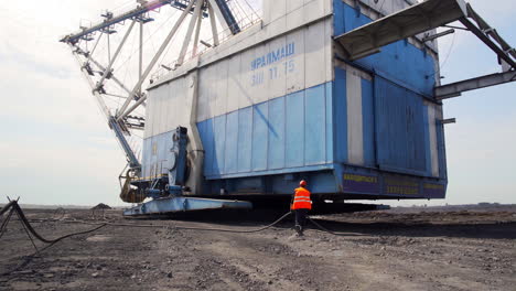 large mining excavator in operation