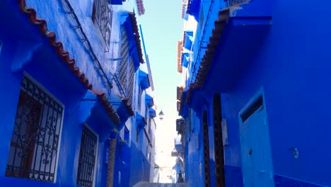 stunning blue alley and architecture of chefchaouen, morocco