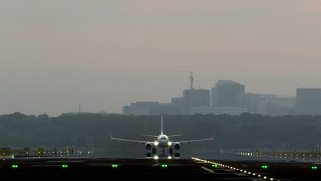 airplane landing/takeoff at airport