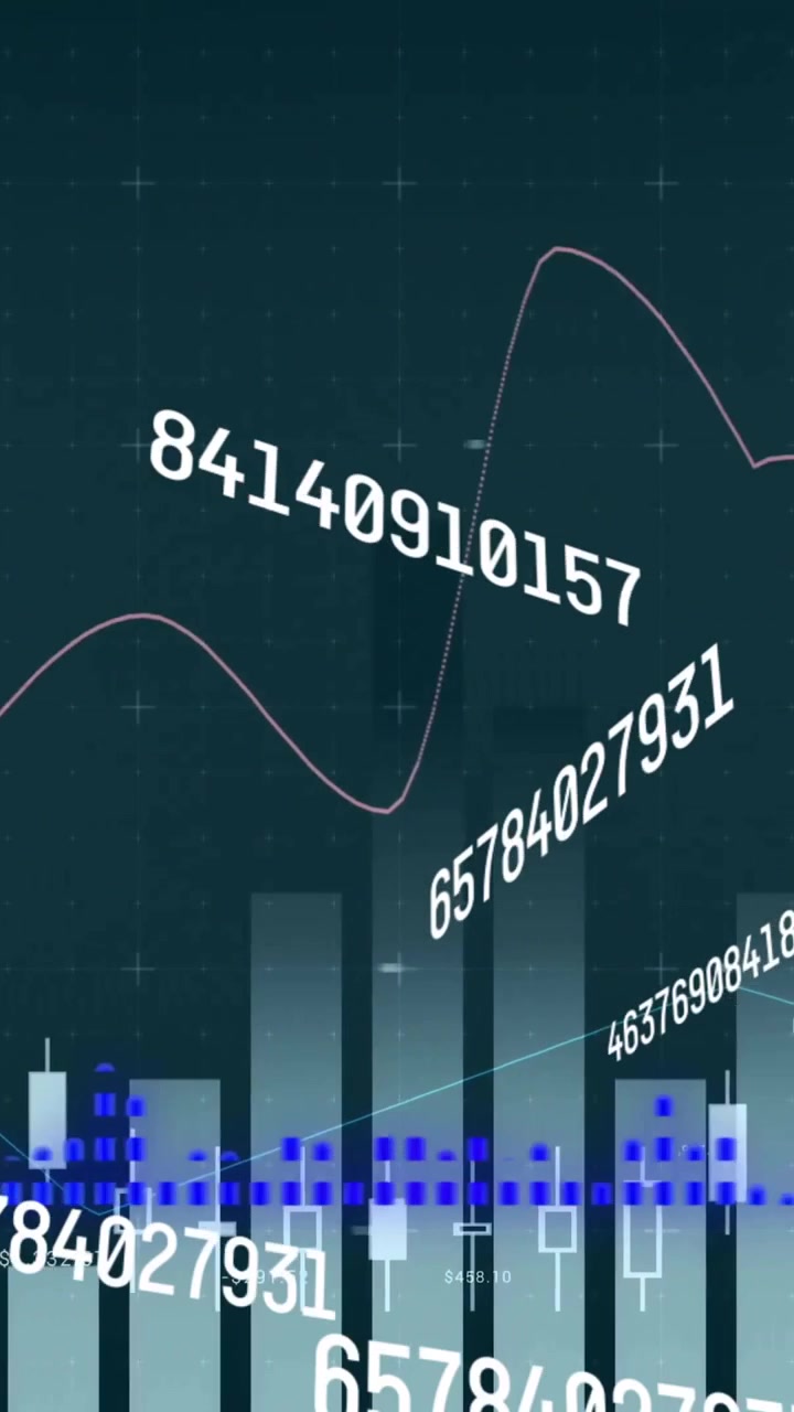 Animation of financial data processing over statistics