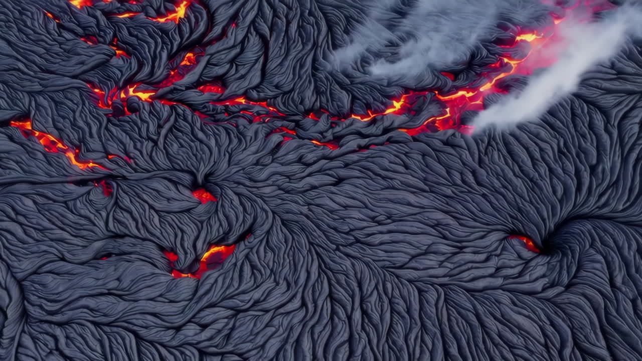 Abstract Patterns of Flowing Lava