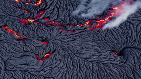 abstract patterns of flowing lava