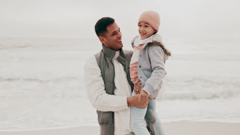 beach, nature and happy family