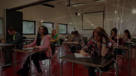 animación de la red de conexiones sobre el aprendizaje de los estudiantes