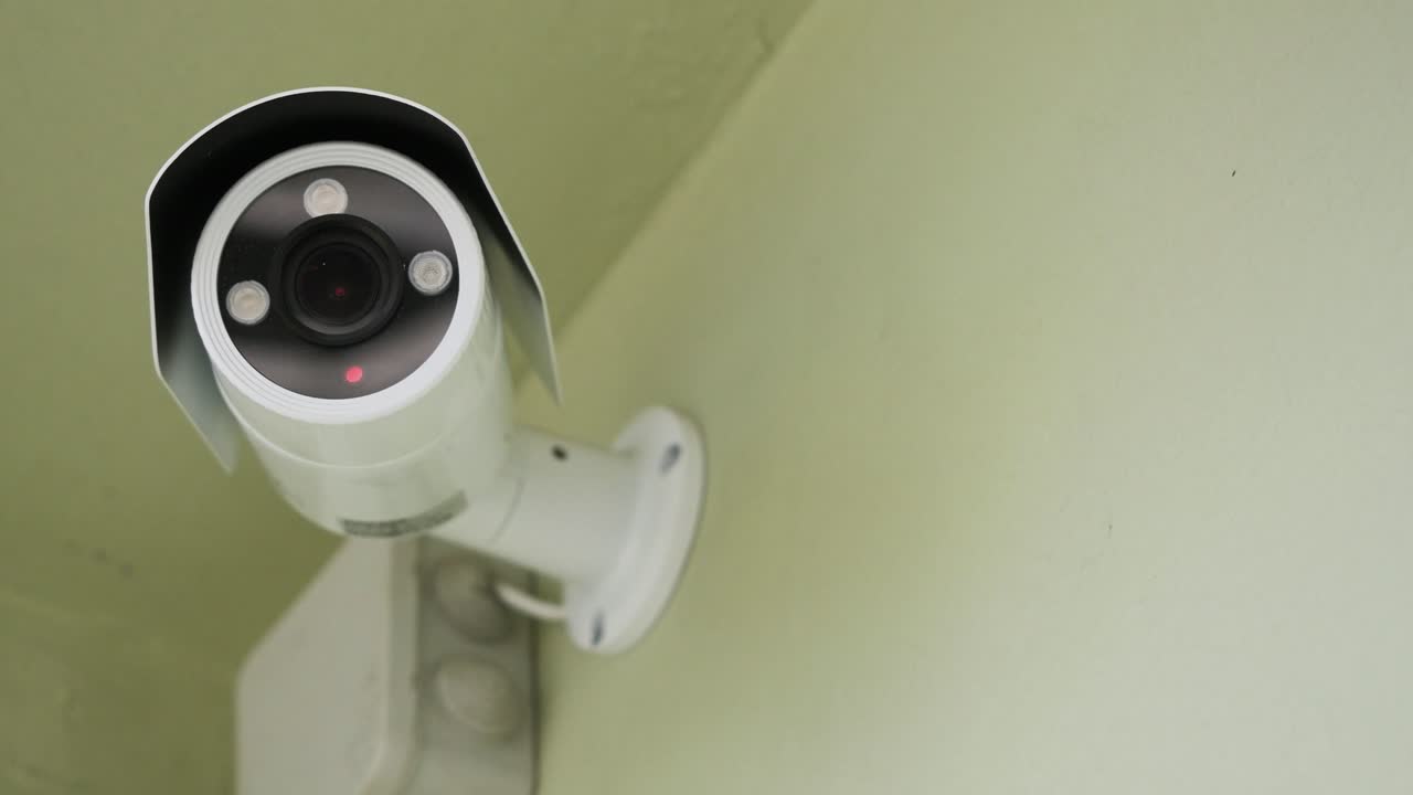 Security Camera on Wall