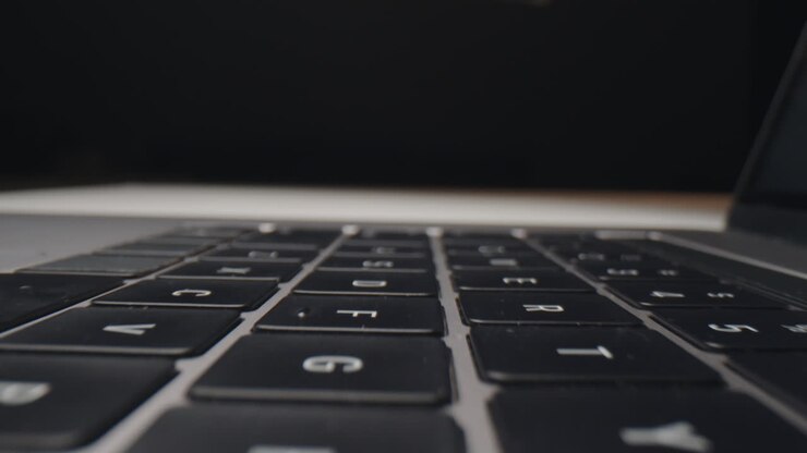 Nahaufnahme einer Laptop-Tastatur