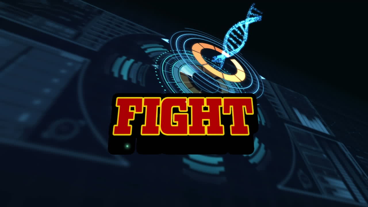 디지털 인터페이스를 위해 싸우는 애니메이션