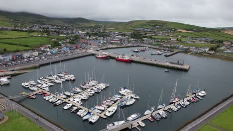 dingle harbour and marina county kerry ireland drone aerial view