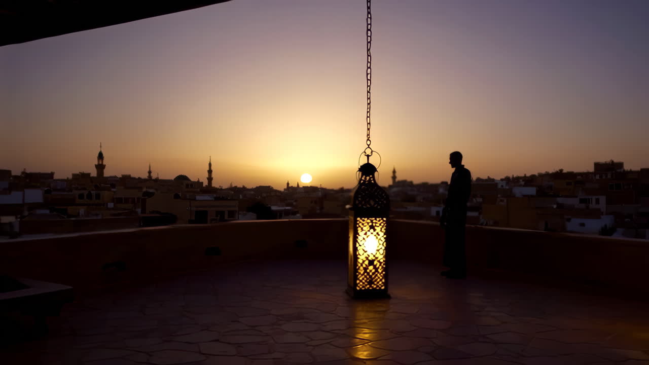 Islamic Lanterns at Sunset