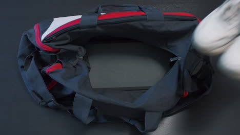 sports bag with shoes