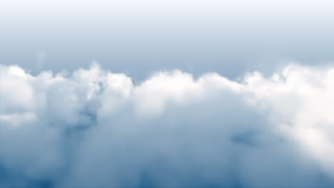 animation of clouds on blue background