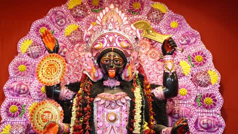 Diwali-is-one-of-the-biggest-festival-in-India,-Kali,-one-of-the-deities-of-Hindus,-is-worshiped-in-this-festival