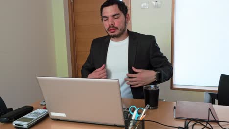 overworked entrepreneur feeling strain