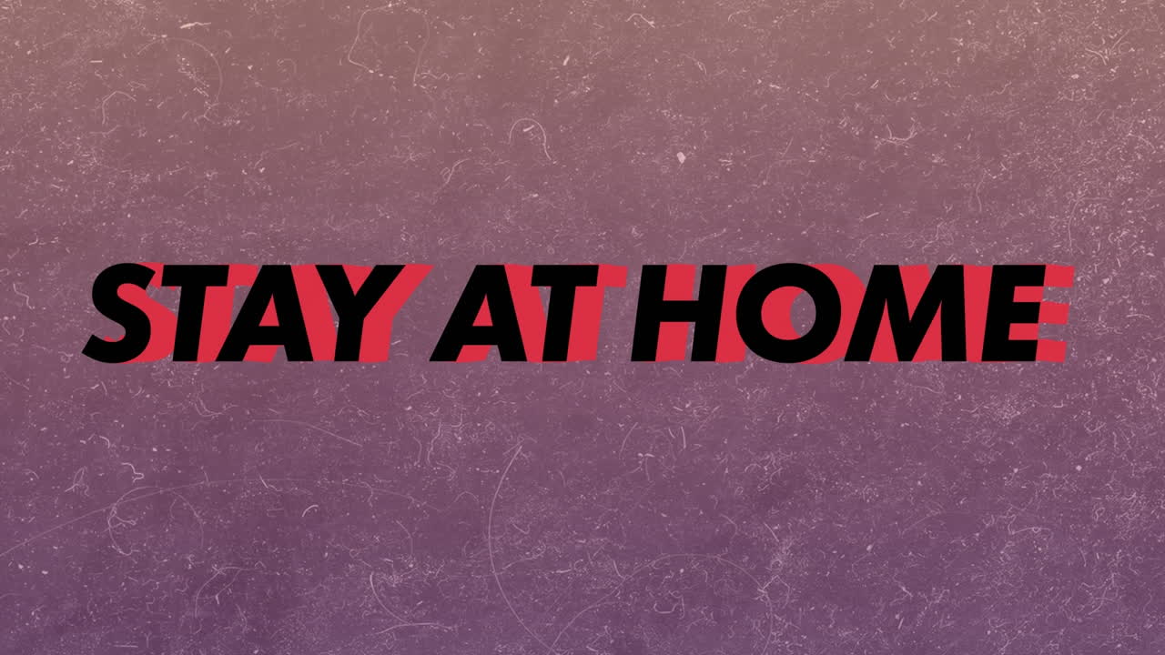 집에 머무르는 단어의 애니메이션