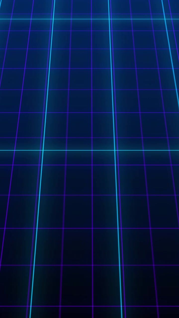 Retro Synthwave Style Glowing Blue Grid Moving Forward