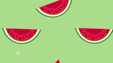 animación del patrón de las frutas frescas de la sandía