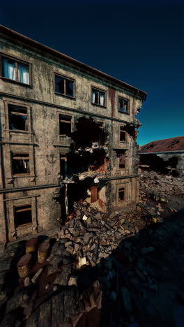 ruined building after war