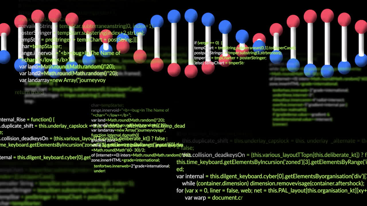 과학적 데이터를 처리, 애니메이션에서 이진 코딩으로 dna 스트랜드
