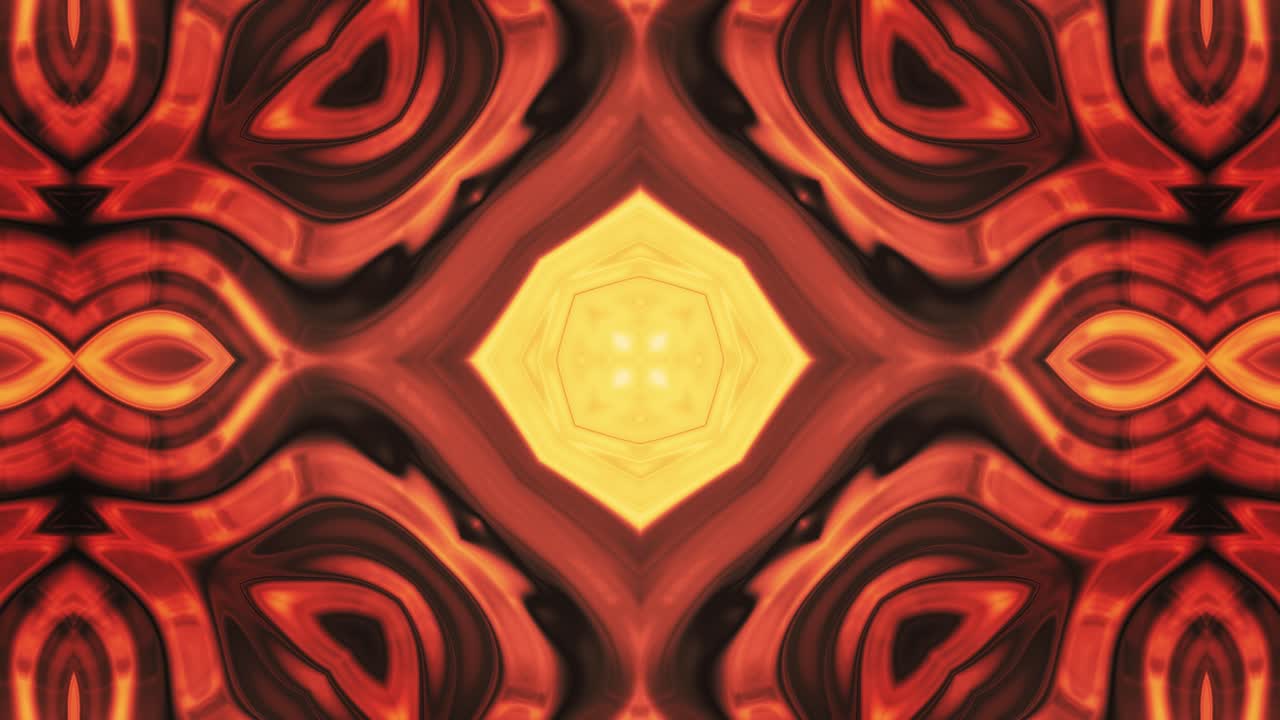 efecto caleidoscopio naranja, animación en bucle sin costuras