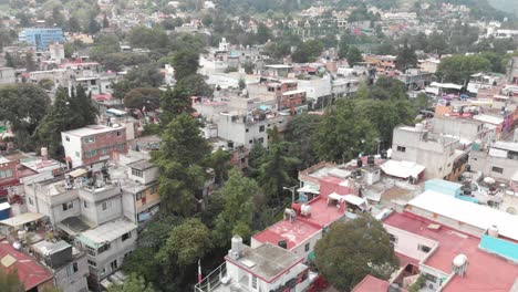 Vista-Panorámica-Aérea-Del-Barrio-La-Concepción-En-El-Sur-De-La-Ciudad-De-México