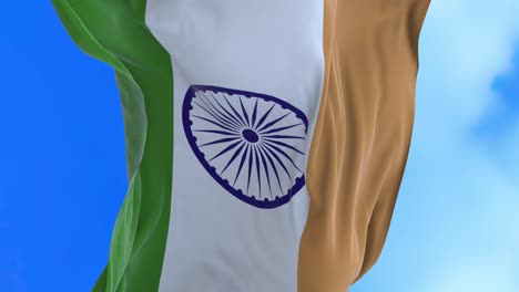 un bucle sin costuras de la bandera de la india.