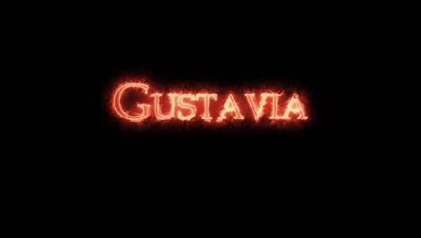 gustavia escrito con fuego. bucle