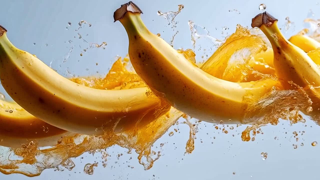 Dynamic Bananas and Juice Splash