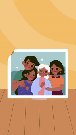 Una-Animación-De-Una-Ilustración-Del-Día-Internacional-De-Las-Familias-Dibujada-A-Mano