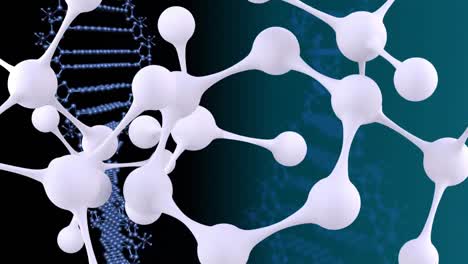 animation of dna strand spinning over network of connections