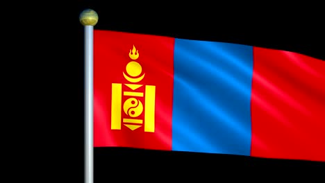 large looping animated flag of mongolia