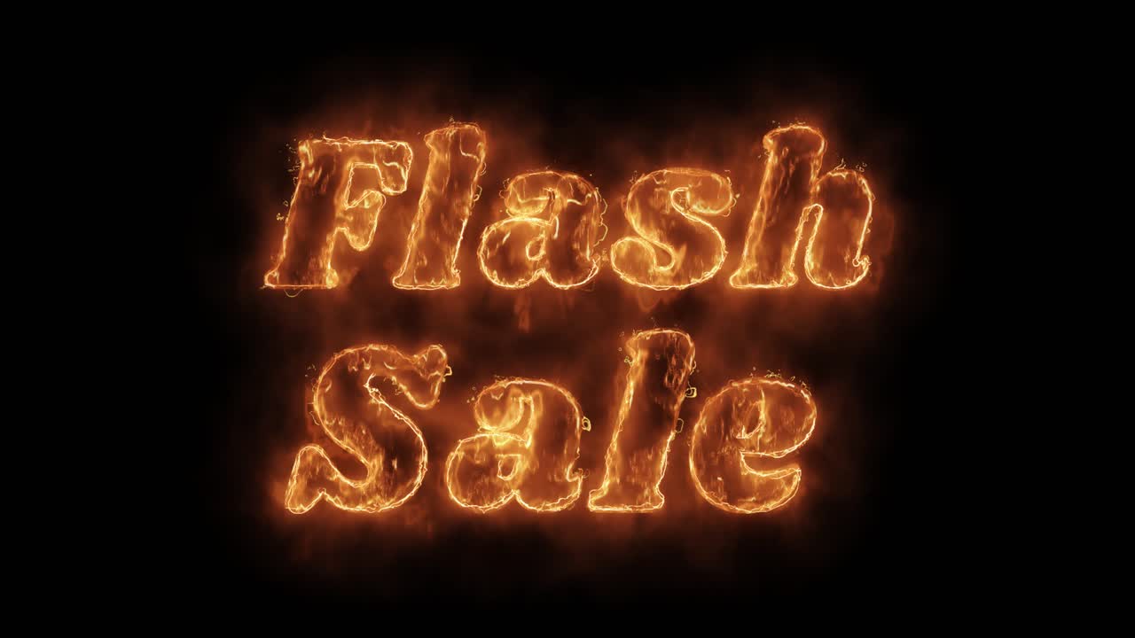 Flash Sale - Burning Text Graphic
