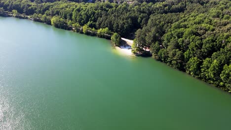 aerial view of oak grove lake