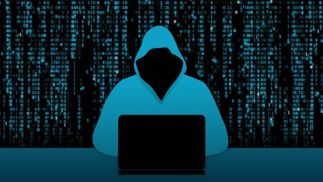 en una capucha hacker
