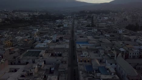 4k aerial shot of arequipa, peru