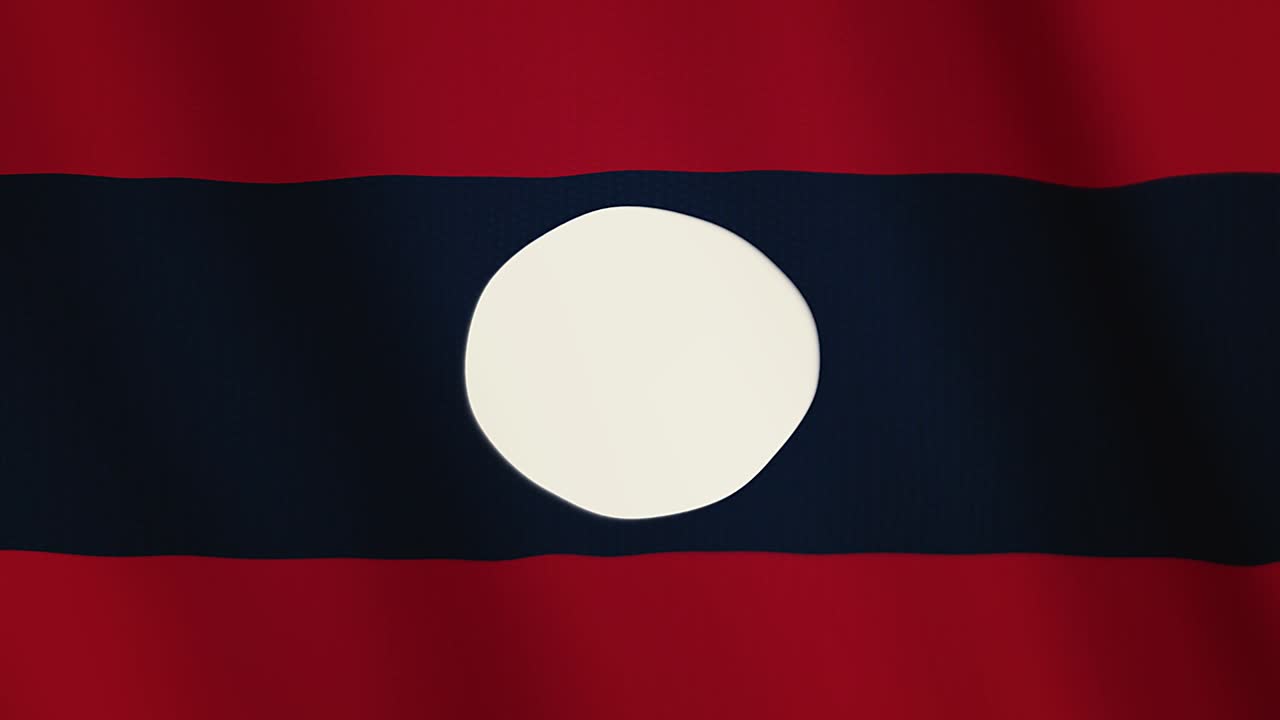 라오스 발을 흔드는 애니메이션. 전체 화면. 국가의 상징