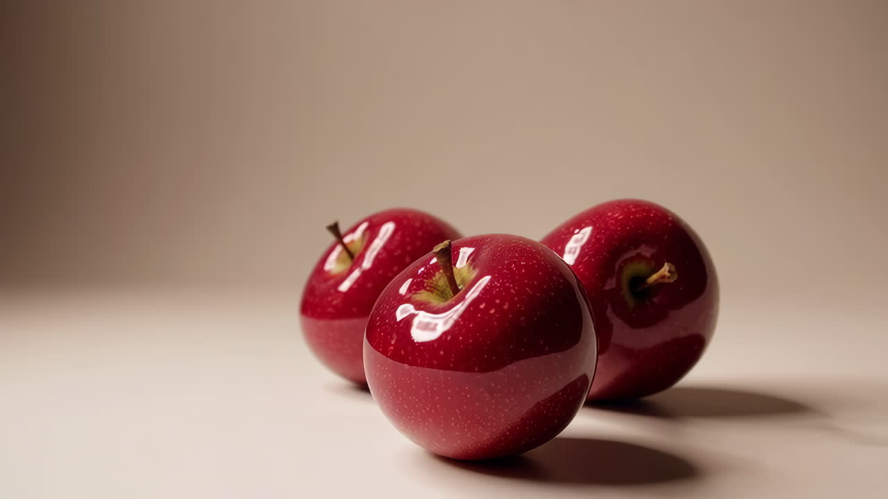 Three Red Apples