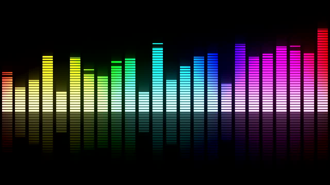 ecualizador de audio colorido
