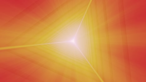 un túnel triangular de color naranja brillante