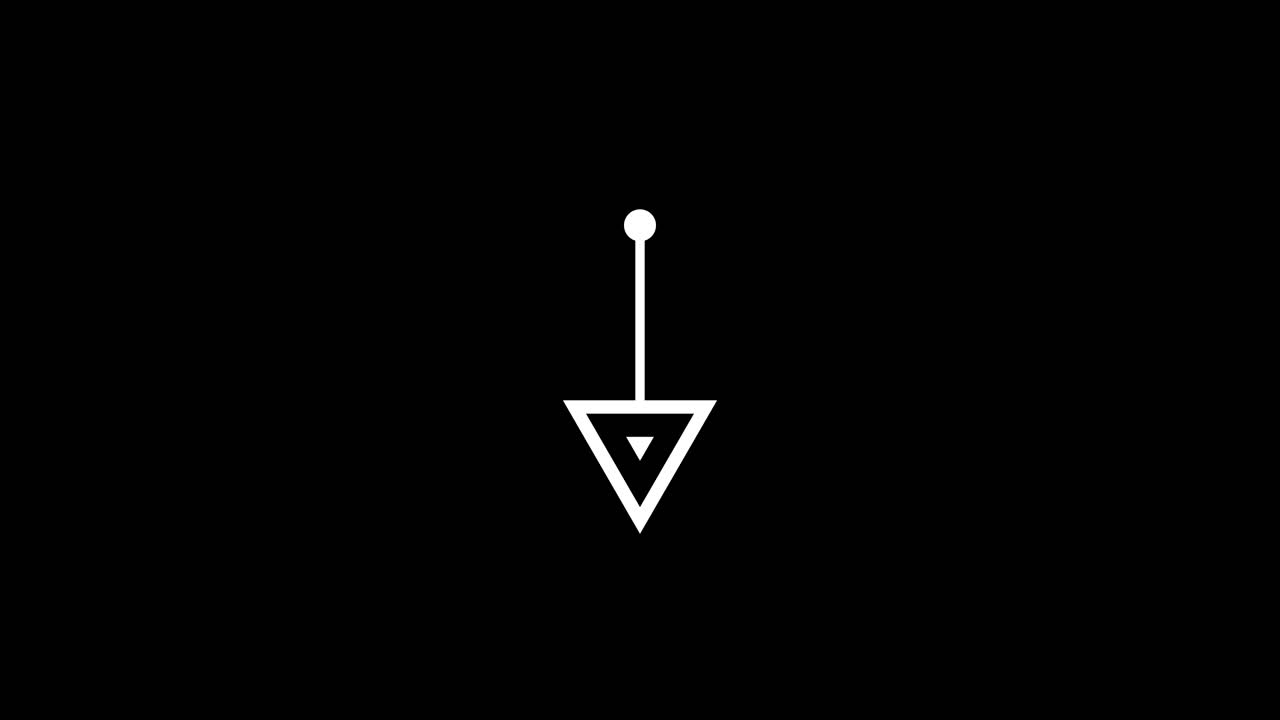 White Animated Shovel Icon Digging on Black Background