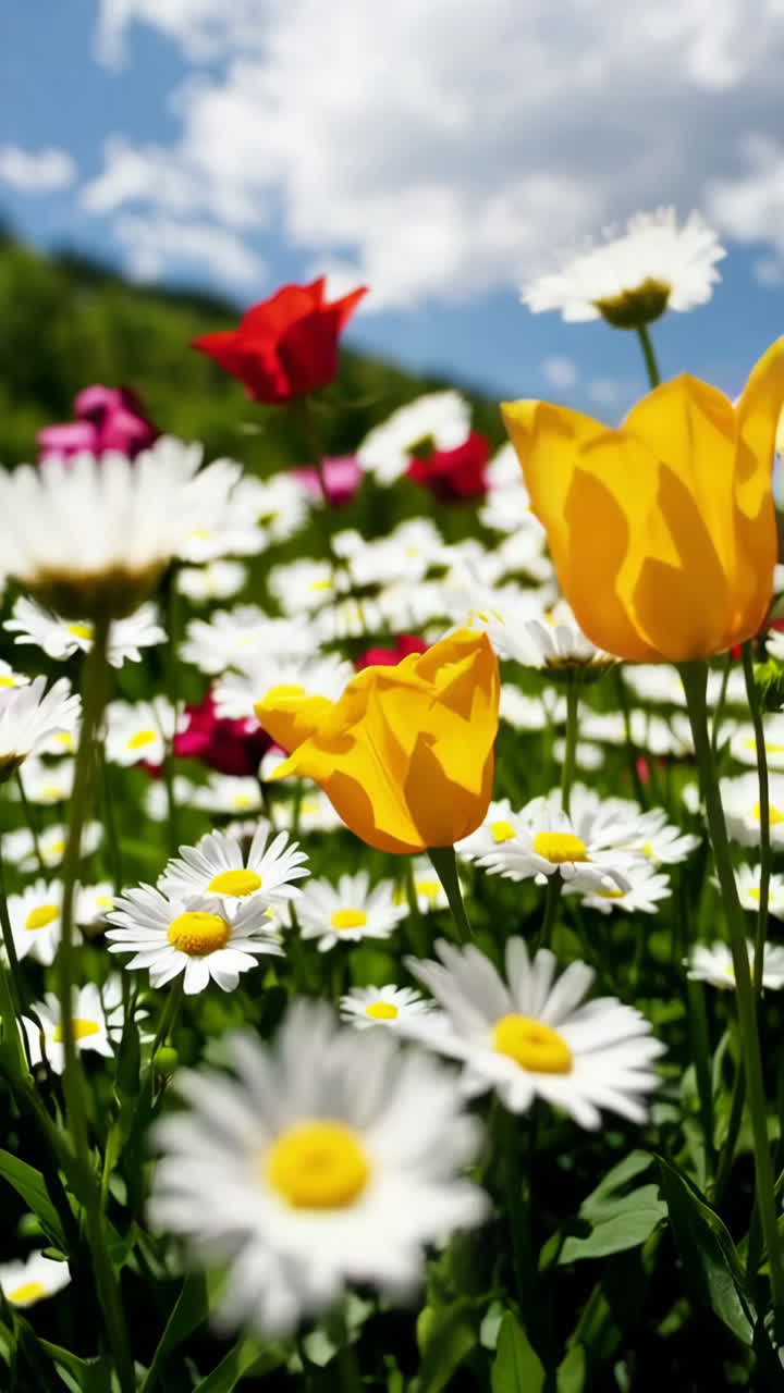 Colorido jardín de flores