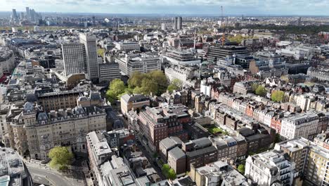 central london uk city skyline aerial view 4k footage