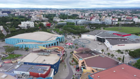 montpellier empty shops commercial area pandemic aerial view