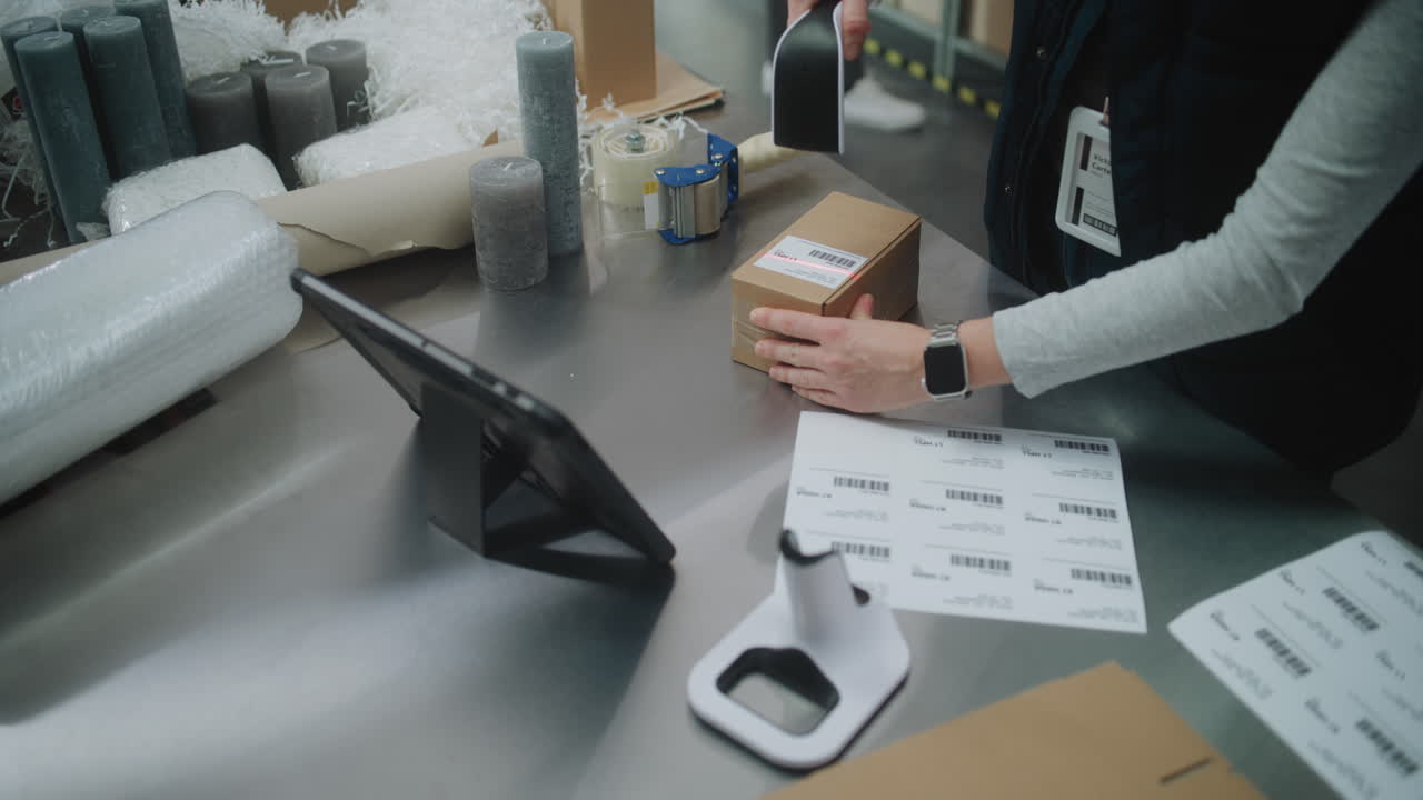 embalaje en almacén y envío