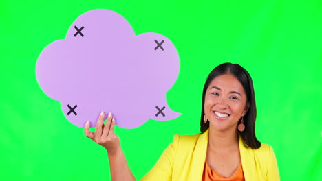 Speech-bubble,-green-screen