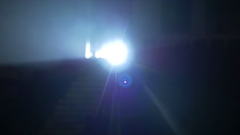 bright spotlight/lens flare